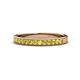 1 - Janice 2.00 mm Round Yellow Diamond 13 Stone Wedding Band 