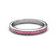 2 - Janice 2.00 mm Round Rhodolite Garnet 13 Stone Wedding Band 