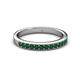 2 - Janice 2.00 mm Round Emerald 13 Stone Wedding Band 