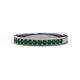 1 - Janice 2.00 mm Round Emerald 13 Stone Wedding Band 