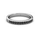 2 - Janice 2.00 mm Round Black Diamond 13 Stone Wedding Band 