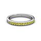 2 - Janice 2.00 mm Round Yellow Diamond 13 Stone Wedding Band 