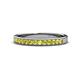 1 - Janice 2.00 mm Round Yellow Diamond 13 Stone Wedding Band 