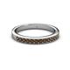 2 - Janice 2.00 mm Round Smoky Quartz 13 Stone Wedding Band 