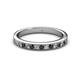 2 - Janice 2.00 mm Round Black and White Diamond 13 Stone Wedding Band 