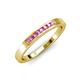 4 - Kathiryn 2.00 mm Pink Sapphire 7 Stone Wedding Band 