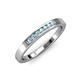 4 - Kathiryn 2.00 mm Aquamarine 7 Stone Wedding Band 