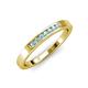 4 - Kathiryn 2.00 mm Aquamarine 7 Stone Wedding Band 