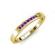 4 - Kathiryn 2.00 mm Amethyst 7 Stone Wedding Band 