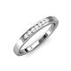 4 - Kathiryn 2.00 mm White Sapphire 7 Stone Wedding Band 