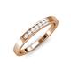 4 - Kathiryn 2.00 mm White Sapphire 7 Stone Wedding Band 