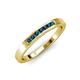 4 - Kathiryn 2.00 mm Blue Diamond 7 Stone Wedding Band 