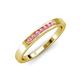 4 - Kathiryn 2.00 mm Pink Tourmaline 7 Stone Wedding Band 