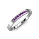 4 - Kathiryn 2.00 mm Amethyst 7 Stone Wedding Band 