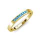 4 - Kathiryn 2.00 mm Blue Topaz 7 Stone Wedding Band 