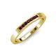 4 - Kathiryn 2.00 mm Red Garnet 7 Stone Wedding Band 