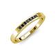 4 - Kathiryn 2.00 mm Black Diamond 7 Stone Wedding Band 