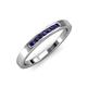 4 - Kathiryn 2.00 mm Blue Sapphire 7 Stone Wedding Band 