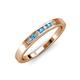 3 - Kathiryn 2.00 mm Blue Topaz and Diamond 7 Stone Wedding Band 