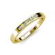 3 - Kathiryn 2.00 mm Peridot and Diamond 7 Stone Wedding Band 
