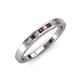 3 - Kathiryn 2.00 mm Ruby and Diamond 7 Stone Wedding Band 