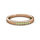 3 - Kathiryn 2.00 mm Peridot 7 Stone Wedding Band 