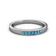 3 - Kathiryn 2.00 mm London Blue Topaz 7 Stone Wedding Band 