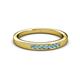 3 - Kathiryn 2.00 mm Aquamarine 7 Stone Wedding Band 
