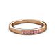 3 - Kathiryn 2.00 mm Pink Tourmaline 7 Stone Wedding Band 