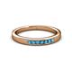 3 - Kathiryn 2.00 mm London Blue Topaz 7 Stone Wedding Band 