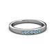 3 - Kathiryn 2.00 mm Aquamarine 7 Stone Wedding Band 