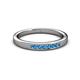 3 - Kathiryn 2.00 mm Blue Topaz 7 Stone Wedding Band 