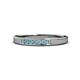 1 - Kathiryn 2.00 mm Aquamarine 7 Stone Wedding Band 