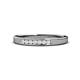 1 - Kathiryn 2.00 mm White Sapphire 7 Stone Wedding Band 