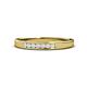 1 - Kathiryn 2.00 mm White Sapphire 7 Stone Wedding Band 