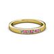 2 - Kathiryn 2.00 mm Pink Sapphire and Diamond 7 Stone Wedding Band 