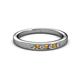 2 - Kathiryn 2.00 mm Citrine and Diamond 7 Stone Wedding Band 