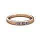2 - Kathiryn 2.00 mm Iolite and Diamond 7 Stone Wedding Band 