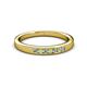2 - Kathiryn 2.00 mm Peridot and Diamond 7 Stone Wedding Band 