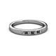 2 - Kathiryn 2.00 mm Black and White Diamond 7 Stone Wedding Band 