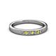 2 - Kathiryn 2.00 mm Yellow Sapphire and Diamond 7 Stone Wedding Band 