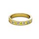 2 - Vanna 2.20 mm Yellow and White Diamond 9 Stone Wedding Band 