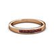 2 - Kathiryn 2.40 mm Ruby 7 Stone Wedding Band 