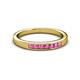 2 - Kathiryn 2.40 mm Pink Sapphire 7 Stone Wedding Band 