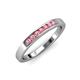 3 - Kathiryn 2.40 mm Pink Tourmaline 7 Stone Wedding Band 