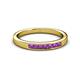 2 - Kathiryn 2.40 mm Amethyst 7 Stone Wedding Band 