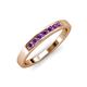 3 - Kathiryn 2.40 mm Amethyst 7 Stone Wedding Band 