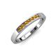 3 - Kathiryn 2.40 mm Citrine 7 Stone Wedding Band 