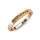3 - Kathiryn 2.40 mm Citrine 7 Stone Wedding Band 