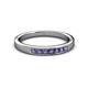 2 - Kathiryn 2.40 mm Iolite 7 Stone Wedding Band 